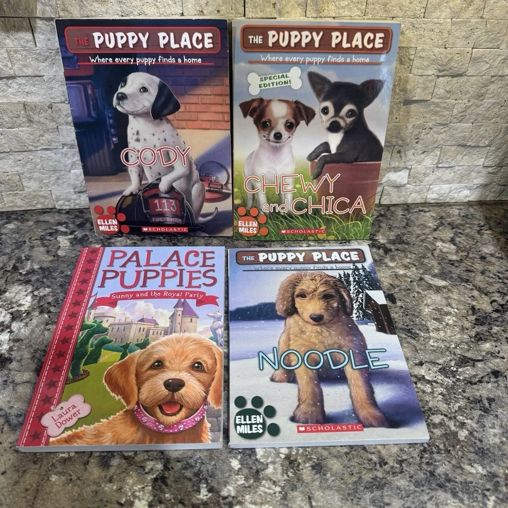 The Puppy Place Books Lot of 3 by Ellen Miles Palace Puppies Laura Dower PB Nice